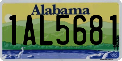 AL license plate 1AL5681