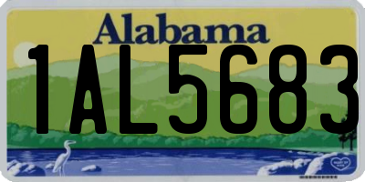 AL license plate 1AL5683