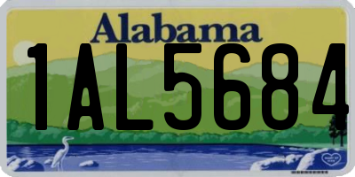 AL license plate 1AL5684