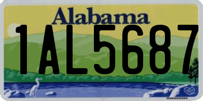 AL license plate 1AL5687