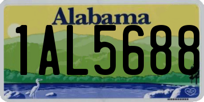 AL license plate 1AL5688