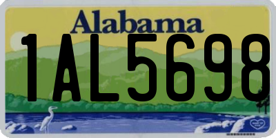 AL license plate 1AL5698