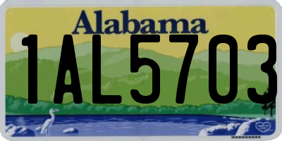 AL license plate 1AL5703