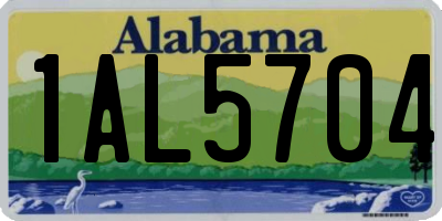 AL license plate 1AL5704
