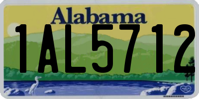 AL license plate 1AL5712