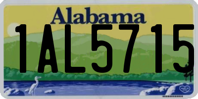 AL license plate 1AL5715