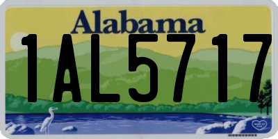 AL license plate 1AL5717