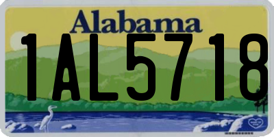 AL license plate 1AL5718