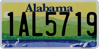 AL license plate 1AL5719
