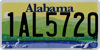 AL license plate 1AL5720