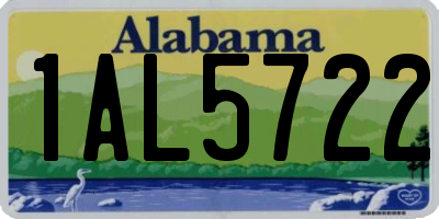 AL license plate 1AL5722