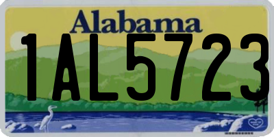 AL license plate 1AL5723