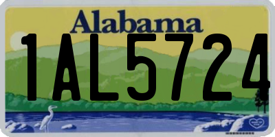AL license plate 1AL5724