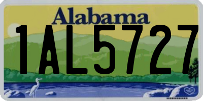 AL license plate 1AL5727