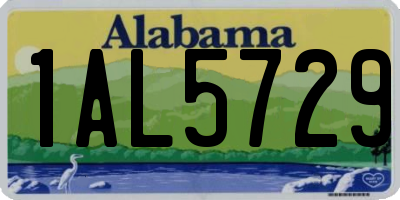 AL license plate 1AL5729