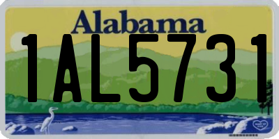 AL license plate 1AL5731