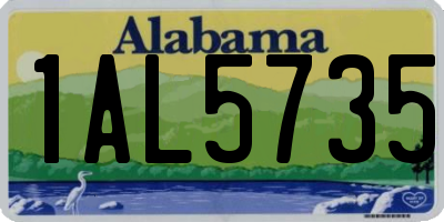 AL license plate 1AL5735