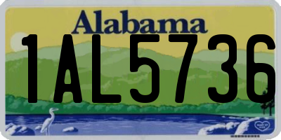 AL license plate 1AL5736