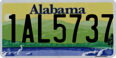 AL license plate 1AL5737