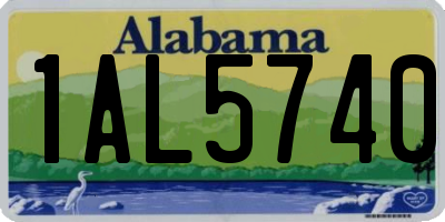 AL license plate 1AL5740