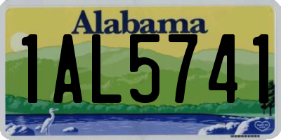 AL license plate 1AL5741