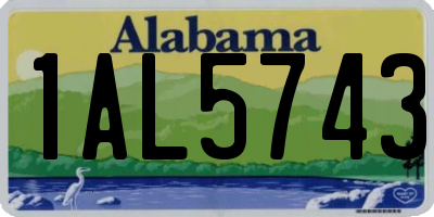 AL license plate 1AL5743