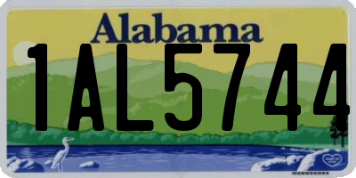 AL license plate 1AL5744