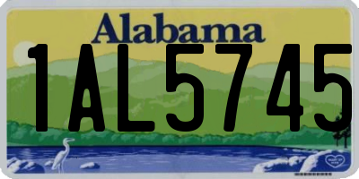 AL license plate 1AL5745