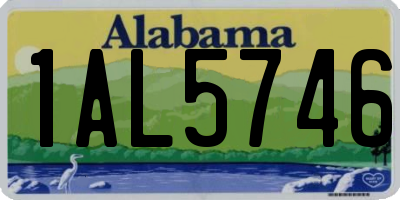 AL license plate 1AL5746
