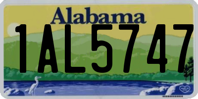 AL license plate 1AL5747