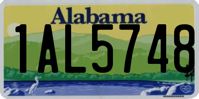 AL license plate 1AL5748