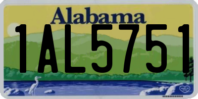 AL license plate 1AL5751