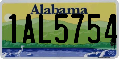 AL license plate 1AL5754