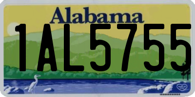 AL license plate 1AL5755