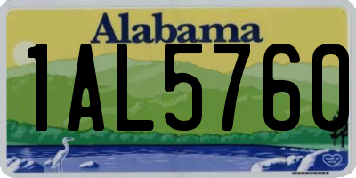AL license plate 1AL5760