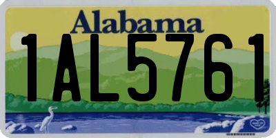 AL license plate 1AL5761
