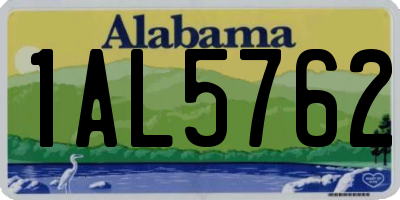 AL license plate 1AL5762