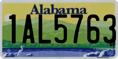 AL license plate 1AL5763
