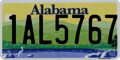 AL license plate 1AL5767