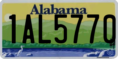 AL license plate 1AL5770