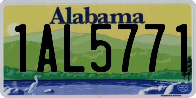 AL license plate 1AL5771