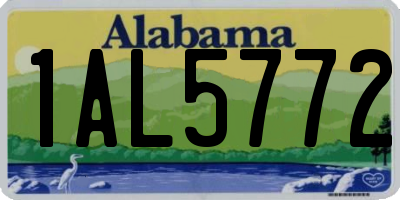 AL license plate 1AL5772