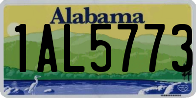 AL license plate 1AL5773