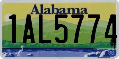 AL license plate 1AL5774