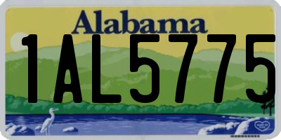 AL license plate 1AL5775
