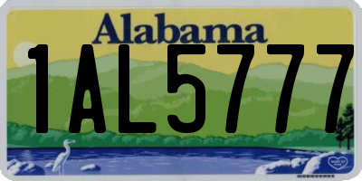 AL license plate 1AL5777
