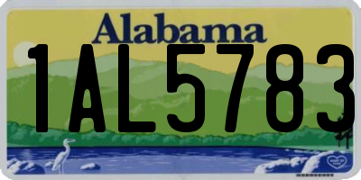 AL license plate 1AL5783