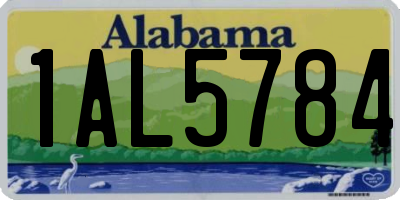 AL license plate 1AL5784
