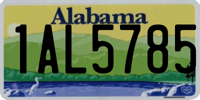 AL license plate 1AL5785