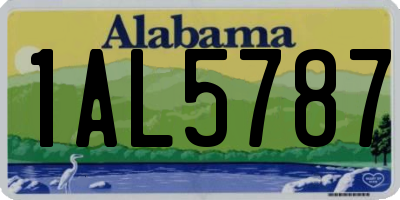 AL license plate 1AL5787